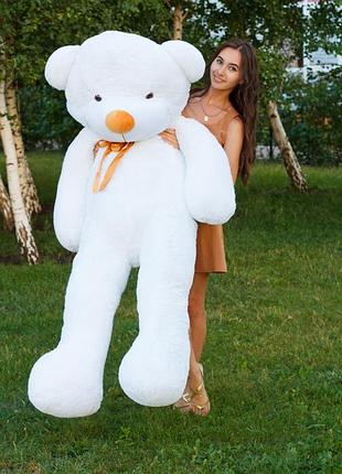 Плюшевый медведь нестор 180 см белый