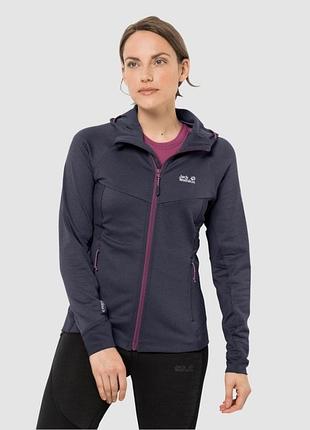 Жіноче худі jack wolfskin hydro grid fleece (s)