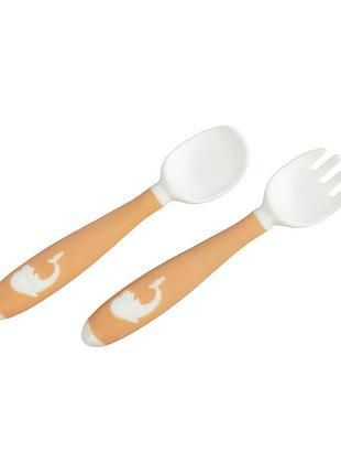 Дитяча набір для годування 6120 (виделочка та ложечка з гнучкою ручкою)