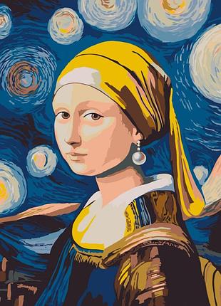 Картина по номерам "мона с жемчужной сережкой" ©arttem_illustrations 10181-ac 40x50 см