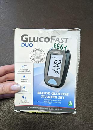Набір для вимірювання рівня глюкози в крові glucofast duo