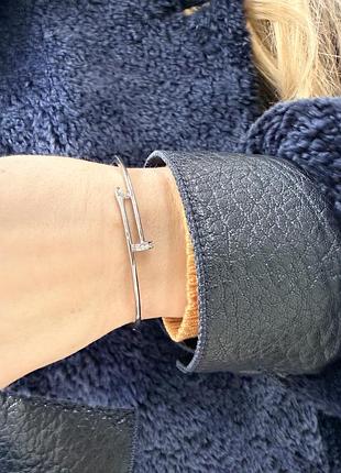 Срібний браслет цвях 925 проба