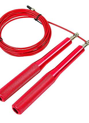 Скоростная регулируемая скакалка ms 3407(red) 290 см