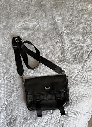 Мужская брендовая сумка через плечо lacoste
