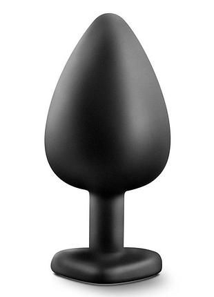 Анальна пробка з каменем blush temptasia bling plug large black секс-магазин дорослих іграшок