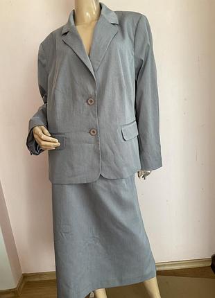 Німецькый офісний сірий костюм- батал/48/ brend together