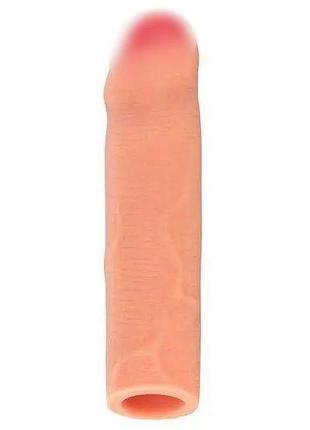 Насадка на член real body - real extender biggy с закрытой головкой секс-магазин взрослых игрушек