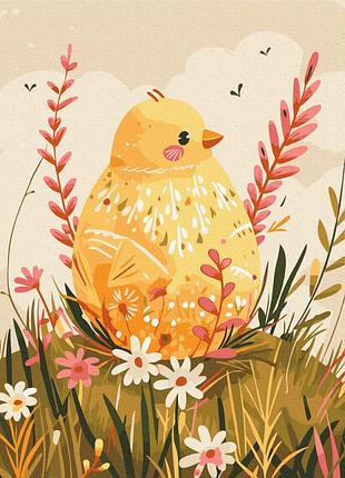 Картина по номерам "цветочное гнездышко" brushme kbs0151 30x40 см