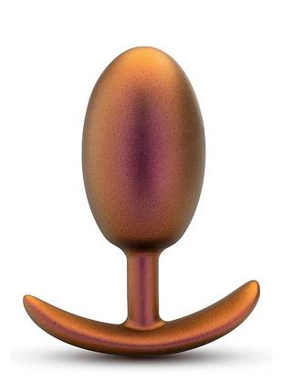 Анальная пробка со смещенным центром тяжести anal adventure blush, силиконовая, розовое золото секс-магазин взрослых игрушек