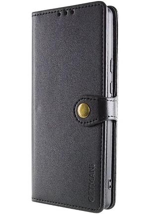 Кожаный чехол-книжка getman gallant (pu) для xiaomi redmi note 14 4g (europe version) черный