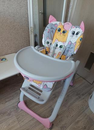 Стільчик для годування chicco polly 2 start для двійні