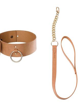 Нашийник maze - wide choker brown секс-магазин дорослих іграшок