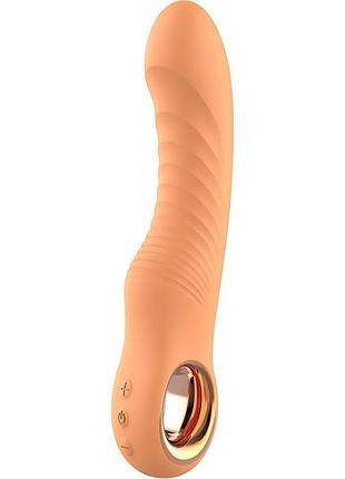 Вибратор ребристый dream toys glam flexible ribbed vibe, оранжевый секс-магазин взрослых игрушек