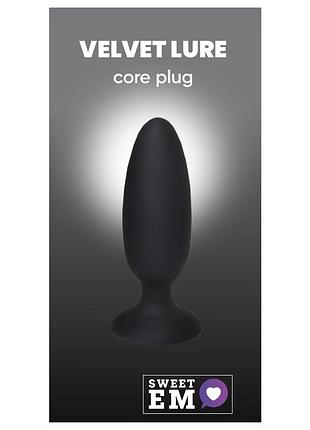 Анальна пробка sweet em, чорна, s, 12.5 х 5.5 см секс-магазин дорослих іграшок