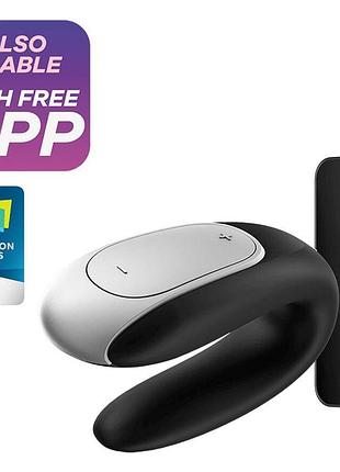 Смарт-вібратор для пар satisfyer double fun (black) з пультом дк секс-магазин дорослих іграшок