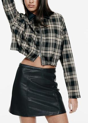 Шкіряна спідниця h&m