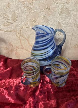 Кувшин і два кухлі ( стакани )