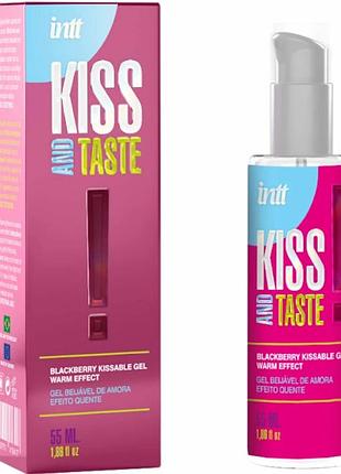Массажный гель согревающий intt kiss and taste! съедобный, с ароматом ежевики, 50 мл секс-магазин взрослых игрушек