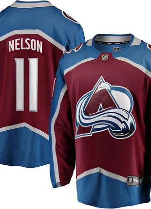 Men's fanatics brock nelson burgundy colorado avalanche home breakaway jersey xxl