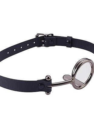 Кляп roomfun с серебристым кольцом-расширителем, m секс-магазин взрослых игрушек