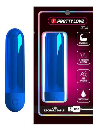 Віброкуля pretty love kiwi синя, 8 х 1.8 см секс-магазин дорослих іграшок