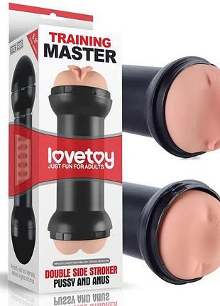 Подвійний мустурбатор для чоловіків traning master double side stroker-pussy and anus секс-магазин дорослих іграшок