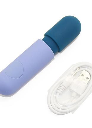 Міні-вібратор мікрофон sweet em, 10 режимів, синій, 11.8 х 2.6 см секс-магазин дорослих іграшок