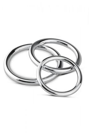Набор эрекционных колец sinner gear unbendable — cock/ball ring & glans ring set секс-магазин взрослых игрушек