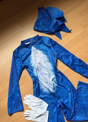 Костюм карнавальний сонік соннік з маскою