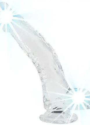 Прозрачный фаллоимитатор alive jelly dildo stallion, тпе, присоска, диаметр 3,5 см, длина 22 см секс-магазин взрослых игрушек