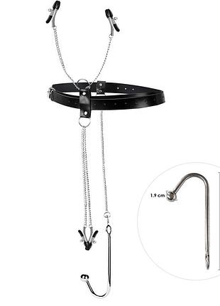 Бондажный набор с металлическим анальным крюком №1 art of sex blanca bondage set with anal hook №1 секс-магазин взрослых игрушек