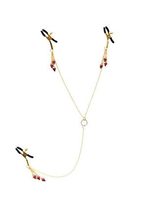 Зажимы для сосков и клитора art of sex - strawberry секс-магазин взрослых игрушек