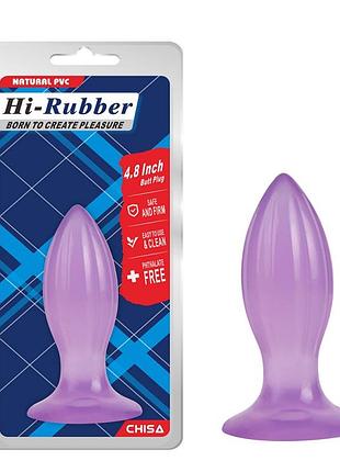 Фиолетовая анальная пробка на присоске butt plug 4.8 секс-магазин взрослых игрушек