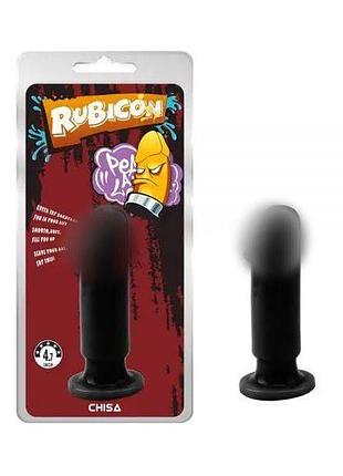 Анальний корок чорний з головкою evil dildo plug medium секс-магазин дорослих іграшок