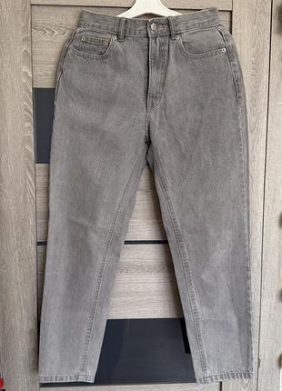 Джинси жіночі  pull&bear, mom fit, 36 розмір колір сірий з оливою