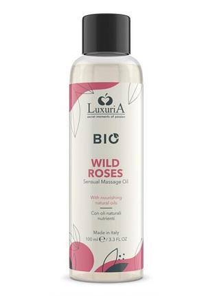 Масажна олія luxuria bio oil wild roses, 100 мл секс-магазин дорослих іграшок