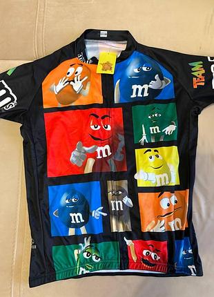 M&m brainstorm cycling шикарна велофутболка джерсі веломайка m&m's німеччина