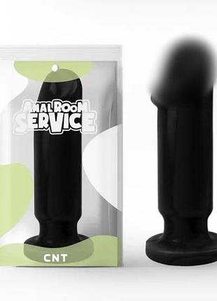 Чорна анальна пробка з головкою anal trainer large секс-магазин дорослих іграшок