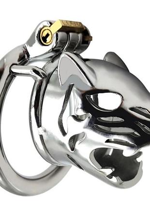 Чоловічий пояс вірності new ultra-small tiger head chastity cage b секс-магазин дорослих іграшок