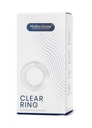 Прозрачное эрекционное кольцо медицинское clear ring intimate секс-магазин взрослых игрушек