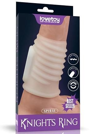 Насадка на пеніс vibrating spiral knights ring секс-магазин дорослих іграшок