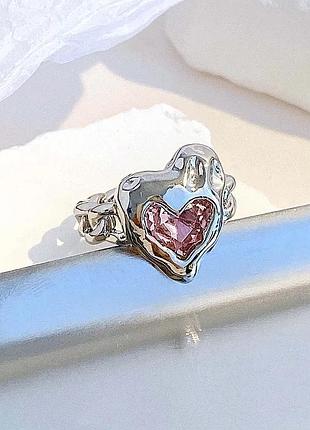 Масивне трендове кільце серце y2k