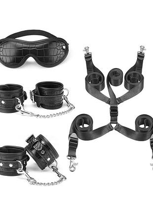 Набор для фиксации на кровати liebe seele temptation underbed mattress restraint kit + маска секс-магазин взрослых игрушек