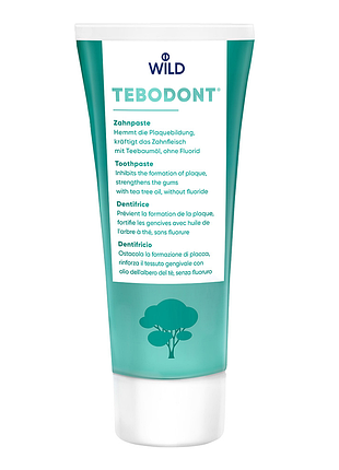 Зубная паста wild tebodont dentifrice с маслом чайного дерева без фторида, 75 мл