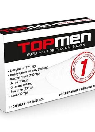 Препарат для стимуляції ерекції та потенції top men plus, 10 шт. секс-магазин дорослих іграшок