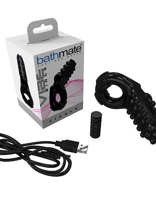 Ерекційне віброкольцо bathmate vibe ring tickle з великим стимулятором клітора або яєчників секс-магазин дорослих іграшок