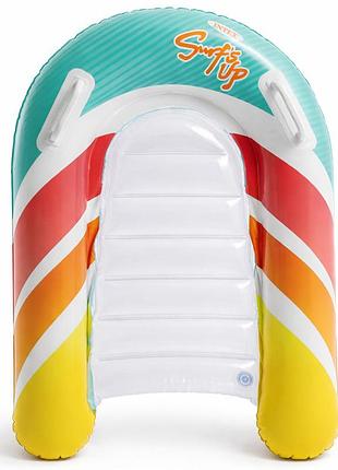 Надувной плотик intex surf’s up 84×79 см с ручками для плавания детский 6+ нагрузка 40 кг