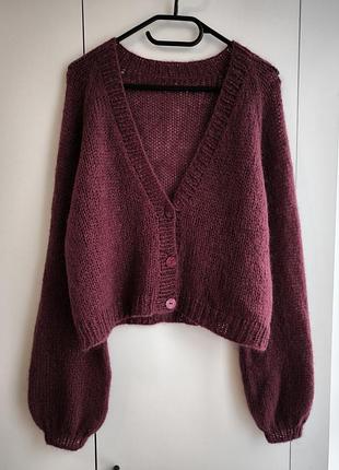 Кардиган з мохеру ручної роботи