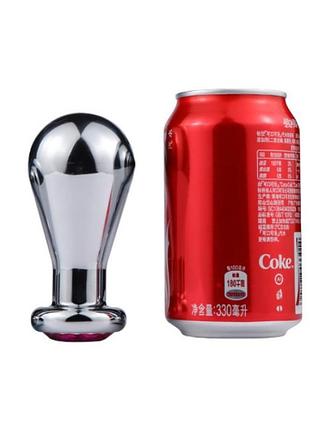 Металевий великий анальний корок super anal plug medium секс-магазин дорослих іграшок