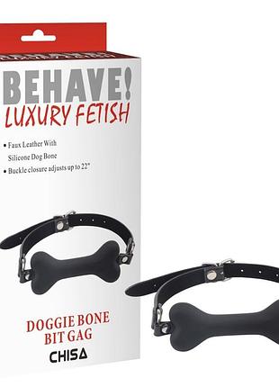 Чорний кляп у формі кістки doggle bone bit gag секс-магазин дорослих іграшок